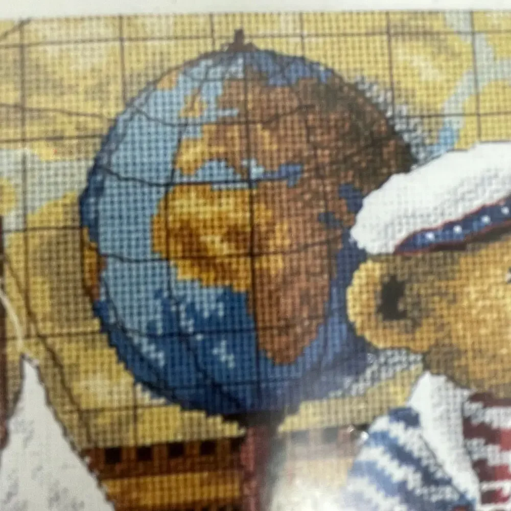 Sunset Needlepoint Bear Ahoy! Kit by Anna Krajewski Vintage New in Package